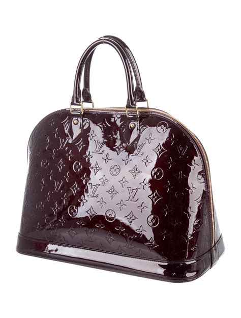 louis vuitton vernis alma gm pomme d amour|louis vuitton alma mm size.